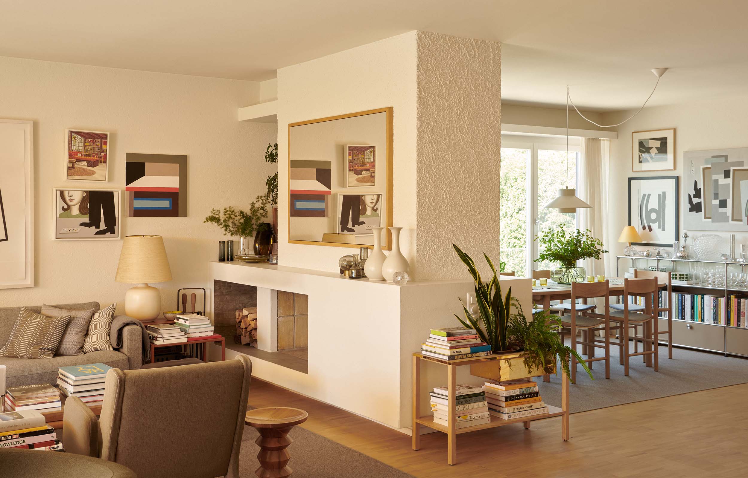 Wohnung in Küsnacht. Innenausbau Wohnbereich mit Kamin. Private Kunden - MACH Architektur.