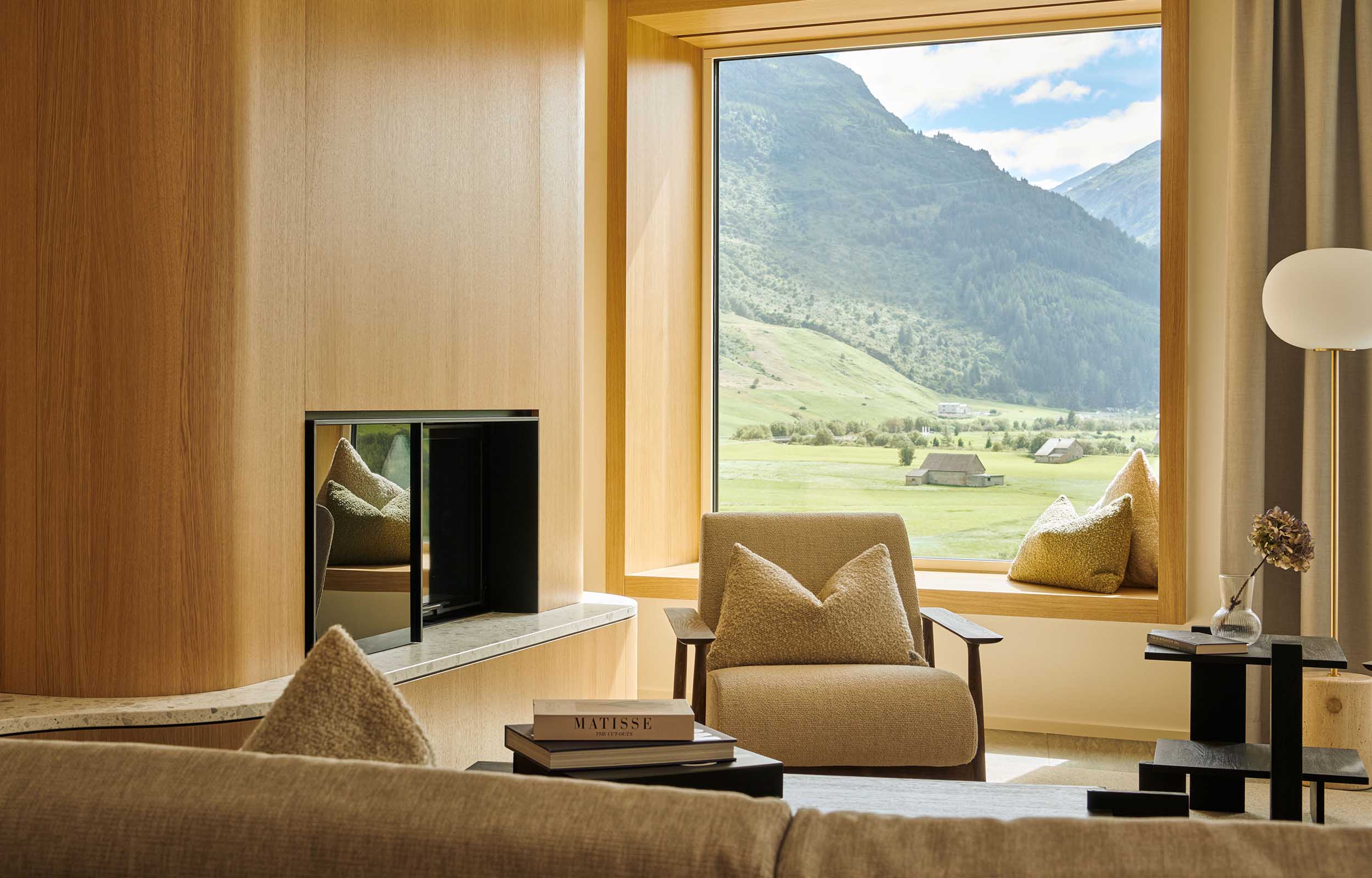 Hospitality. Serviced Apartment. Living Area. Yara. ASA Andermatt Swiss Alps - MACH Architektur.